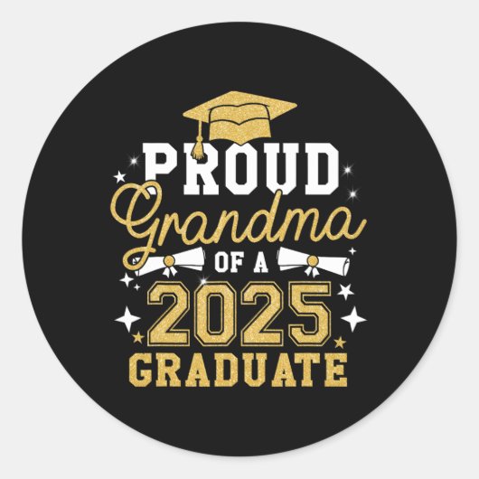 Trotse oma van een Afstuderen oma van 2025 Ronde Sticker (Voorkant)