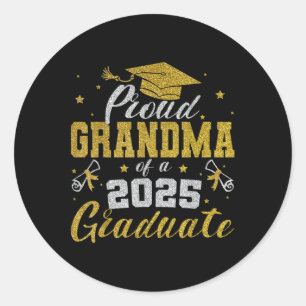 Trotse oma van een CL van 2025 Afstuderen senior A Ronde Sticker