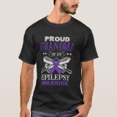Trotse oma van een epilepsie krijger familie Match T-shirt (Voorkant)