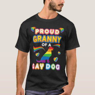 Trotse Oma Van Een Gay Hond Lesbische Pride LGBT R T-shirt