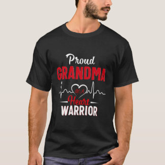 Trotse oma van een hart krijger CHD bewustzijn GIF T-shirt
