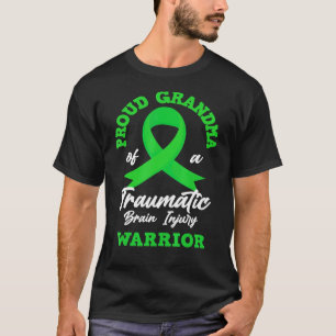 Trotse oma van een krijger traumatisch hersenletse t-shirt