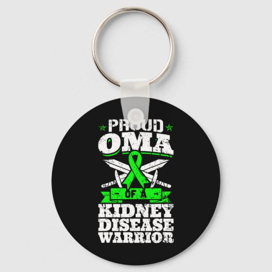 Trotse oma van een nierziekte krijger bewustzijn g sleutelhanger (Voorkant)