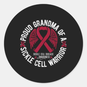 Trotse oma van een sikkelcelstrijder SCD Awarene Ronde Sticker