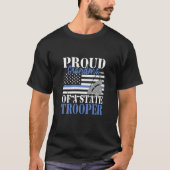 Trotse oma van een State Trooper politieagent Gr T-shirt (Voorkant)