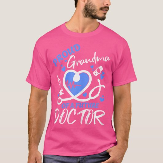 Trotse oma van een toekomstige dokter t-shirt (Voorkant)