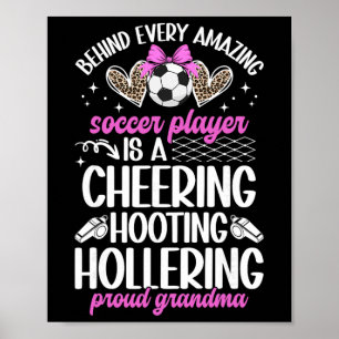 Trotse oma van een voetballer Grootmoeder Voetbal Poster