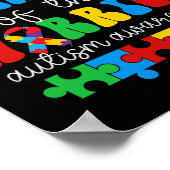 Trotse oma van een Warrior Autism Awareness Puzzel Poster (Hoek)
