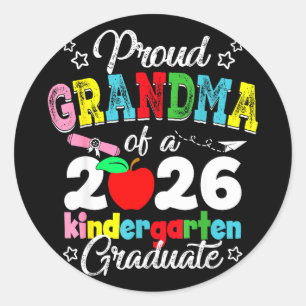 Trotse oma van eindexamen kleuterschool 2026Trotse Ronde Sticker