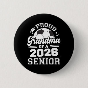Trotse oma van eindexamen voetbal 2026 senioren ronde button 5,7 cm