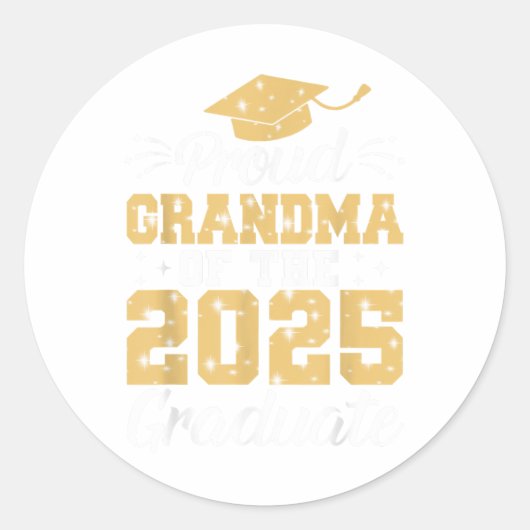 Trotse oma van het Afstuderen Afstuderen Gran 2025 Ronde Sticker (Voorkant)