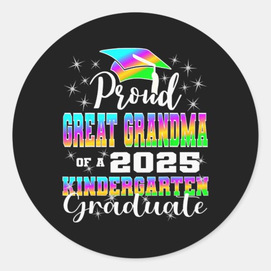 Trotse oma van kleuterschool Afstuderen 2025 Ronde Sticker (Voorkant)