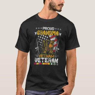 Trotse oma van Vietnam veteraan VS vlag veteraan T-shirt