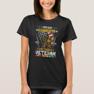 Trotse oma van Vietnam veteraan VS vlag veteraan T-shirt