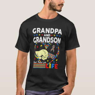 Trotse Ondersteuning Autisme Opa En Kleinzoon Auti T-shirt