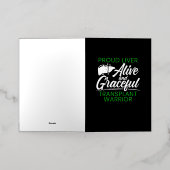 Trotse ontvanger van levertransplantaat of organen folie wenskaart (Buiten Laag)