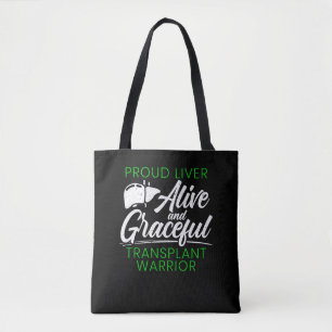 Trotse ontvanger van levertransplantaat of organen tote bag