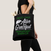 Trotse ontvanger van levertransplantaat of organen tote bag (Dichtbij)