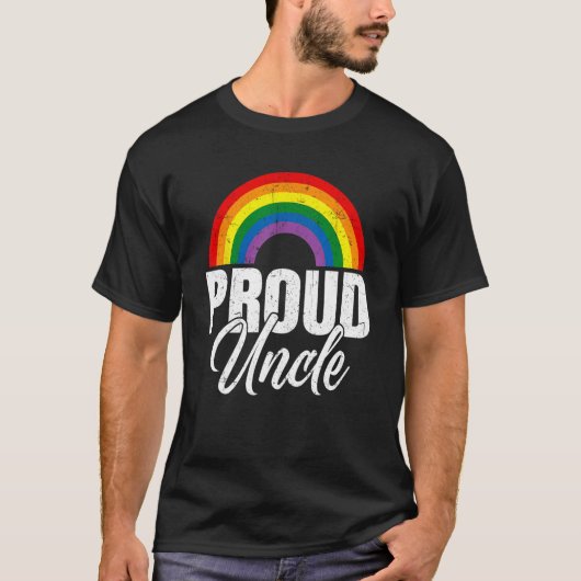 Trotse Oom Ally LGBT Lesbische Gay Pride Maand LGB T-shirt (Voorkant)