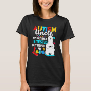 Trotse Oom Llama Puzzel Autisme Oom Bewust T-shirt