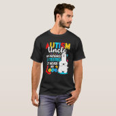Trotse Oom Llama Puzzel Autisme Oom Bewust T-shirt (Voorkant volledig)