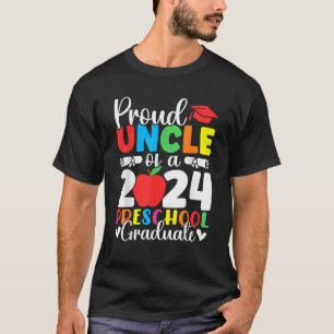 Trotse oom van de klas van 2024 kleuterschool Afst T-shirt