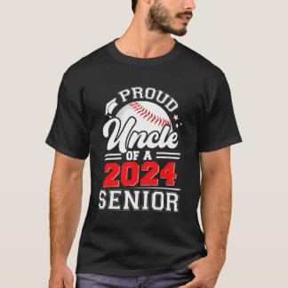 Trotse oom van een 2024 senior honkbal Afstuderen  T-shirt