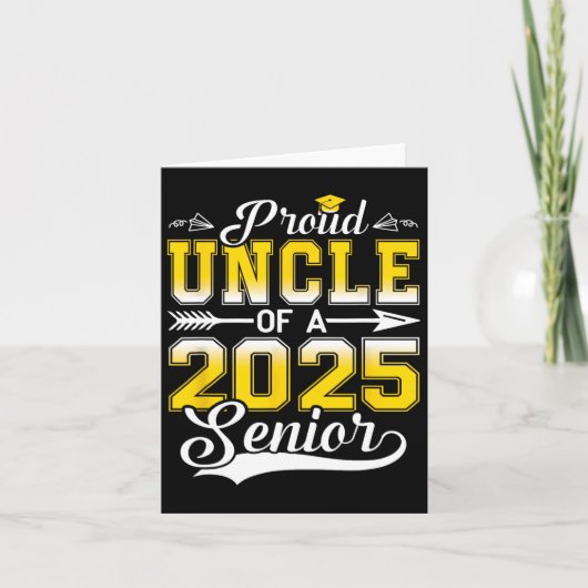 Trotse oom van een 2025 senior Afstuderen Kaart (Voorkant)