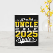 Trotse oom van een 2025 senior Afstuderen Kaart (Gele Bloem)