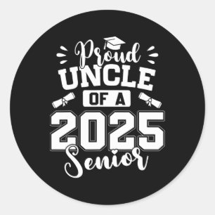 Trotse oom van een 2025 senior CL van 2025 Afstude Ronde Sticker