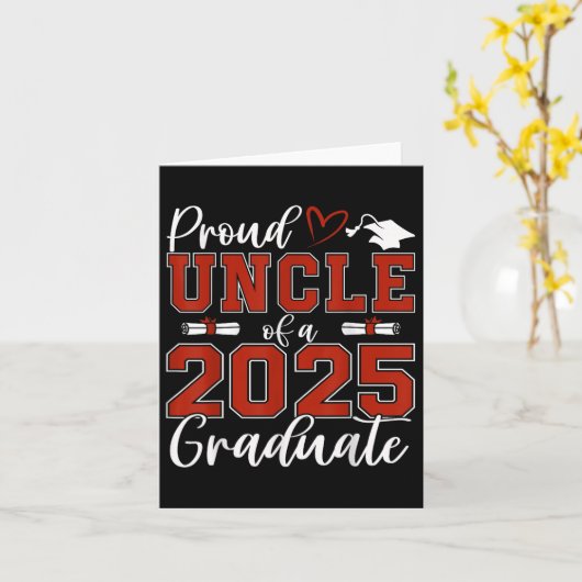 Trotse oom van een CL van 2025 Afstuderen senior Kaart (Gele Bloem)