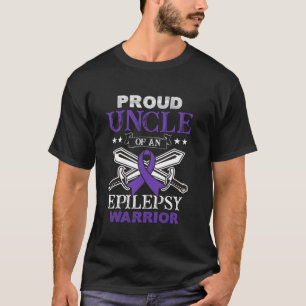 Trotse oom van een epilepsie krijger familie match t-shirt