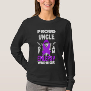 Trotse oom van een epilepsie krijger t-shirt