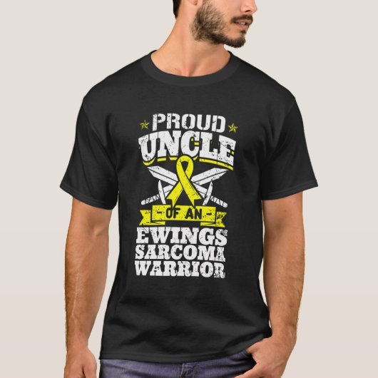 Trotse oom van een Ewings Sarcoma Warrior Awarenes T-shirt (Voorkant)