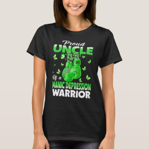 Trotse oom van een manische depressie Warrior Awar T-shirt