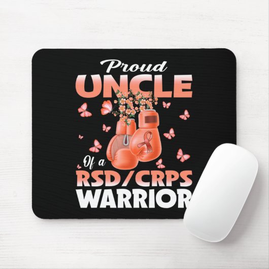 Trotse oom van een RSD CRPS Warrior Awareness Boxi Muismat (Met muis)