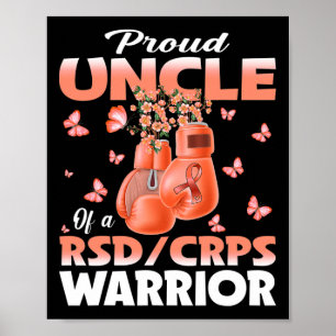 Trotse oom van een RSD CRPS Warrior Awareness Boxi Poster