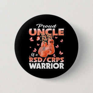 Trotse oom van een RSD CRPS Warrior Awareness Boxi Ronde Button 5,7 Cm