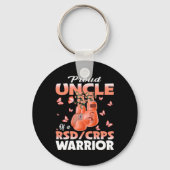 Trotse oom van een RSD CRPS Warrior Awareness Boxi Sleutelhanger (Voorkant)