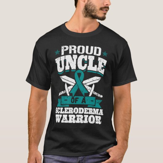 Trotse oom van een Scleroderma Warrior Awareness R T-shirt (Voorkant)