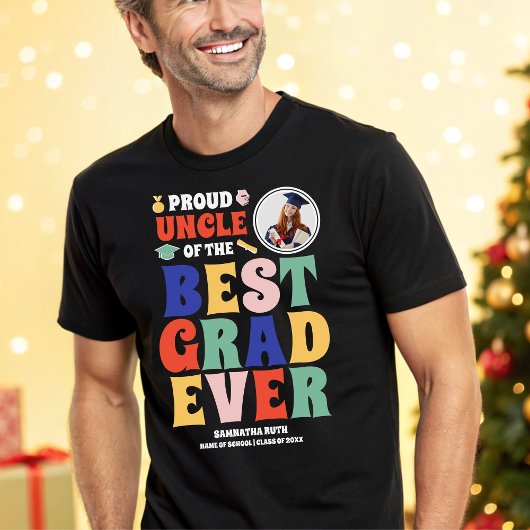 Trotse oom van het beste Afstudeerder ooit foto Tri-Blend Shirt