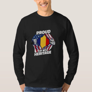 Trotse op mijn afkomst - Patriottische Roemeens-Am T-shirt