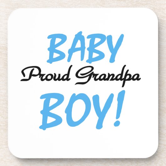 Trotse Opa Baby Boy T-shirts en geschenken Drankjes Onderzetter (Voorkant)