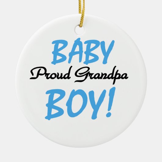 Trotse Opa Baby Boy T-shirts en geschenken Keramisch Ornament (Voorkant)