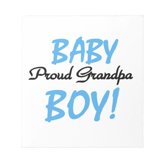 Trotse Opa Baby Boy T-shirts en geschenken Notitieblok (Voorkant)
