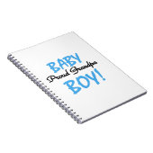 Trotse Opa Baby Boy T-shirts en geschenken Notitieboek (Rechterzijde)