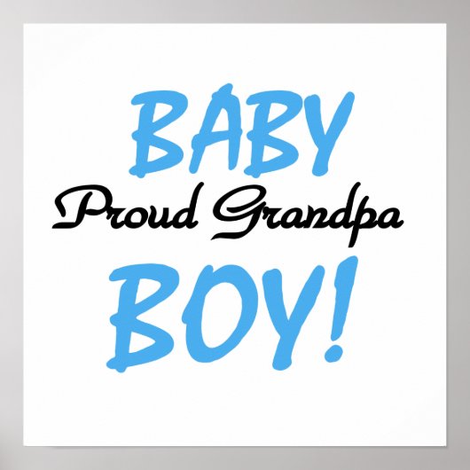 Trotse Opa Baby Boy T-shirts en geschenken Poster (Voorkant)