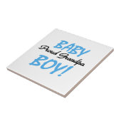 Trotse Opa Baby Boy T-shirts en geschenken Tegeltje (Zijkant)