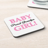 Trotse Opa Baby Meisje Gifts Bier Onderzetter (Linkerzijde)