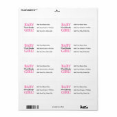 Trotse Opa Baby Meisje Gifts Etiket (Full Sheet)